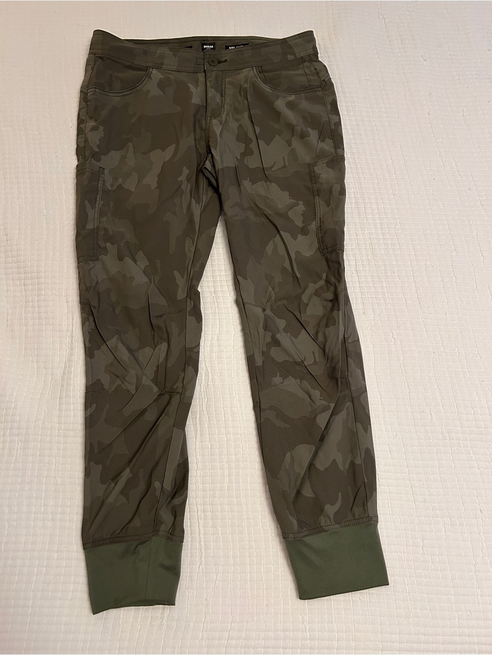 PRANA 1971051 HALLE JOGGER MILITARY CAMO PRINT WOMENS 8 PANTS